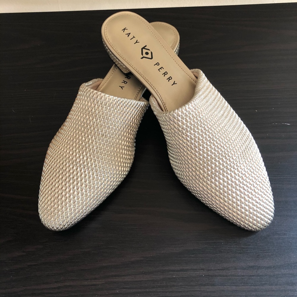 Katy Perry gold mules NWOT